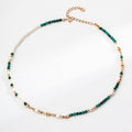 Forest Green Bead Layered Necklace