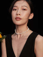 Rice Pearl Choker Necklace