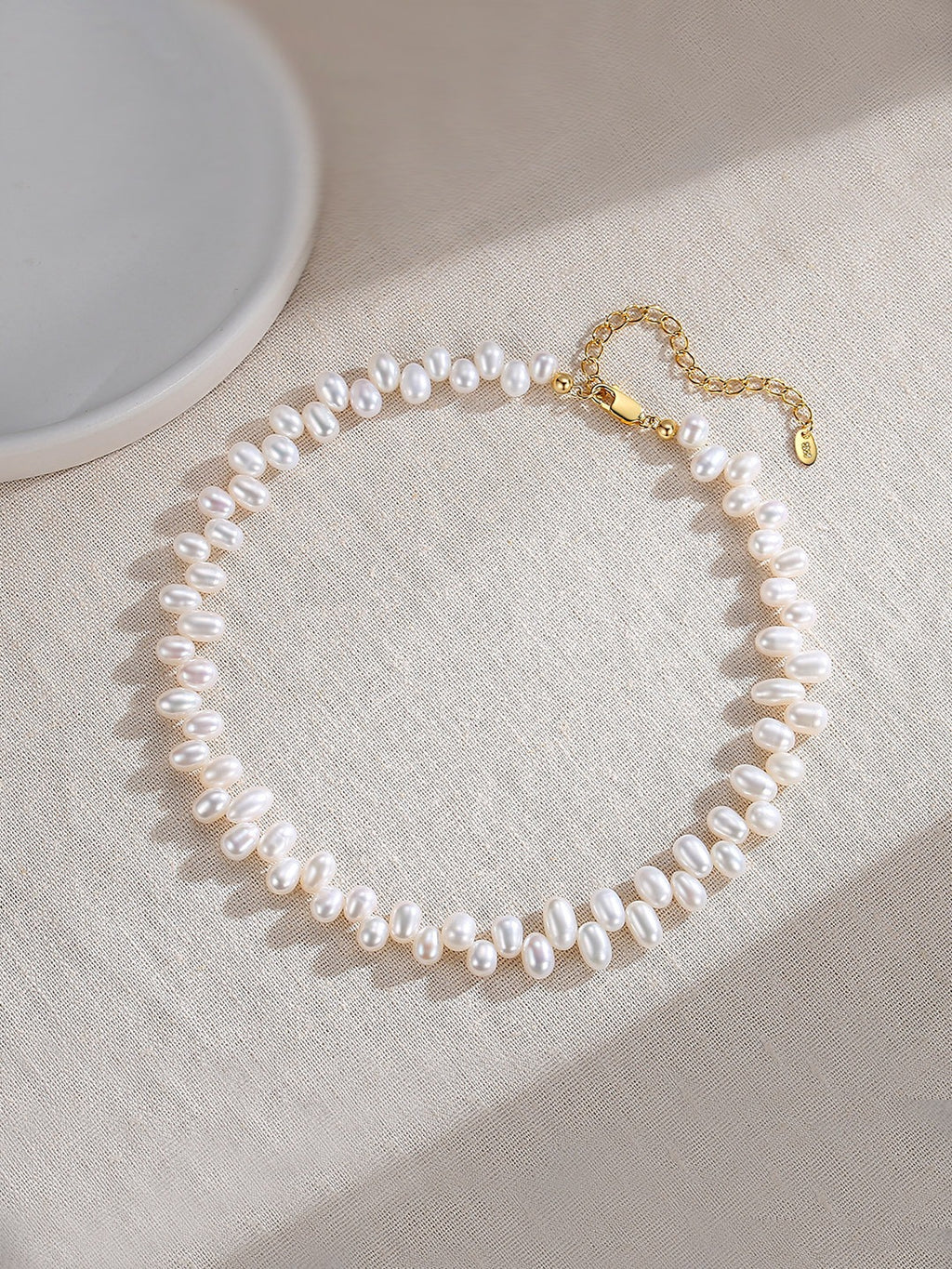 Rice Pearl Choker Necklace