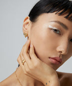 Textured Heart Stud Earrings