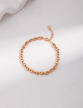 Coffee Bean Link Chain Bracelet