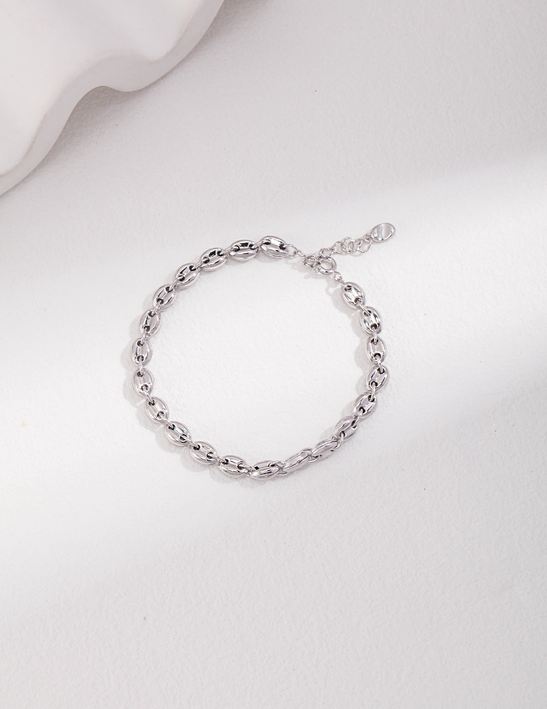 Coffee Bean Link Chain Bracelet