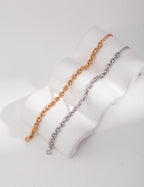 Coffee Bean Link Chain Bracelet