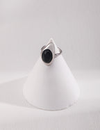 Black Onyx Irregular Statement Ring