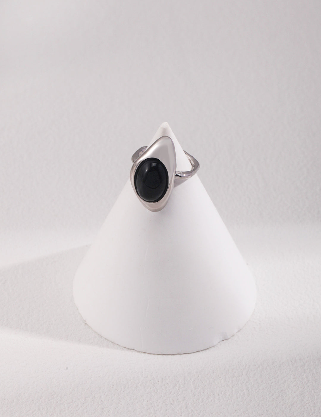 Black Onyx Irregular Statement Ring