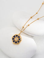 Lapis Lazuli Starburst Pendant Necklace