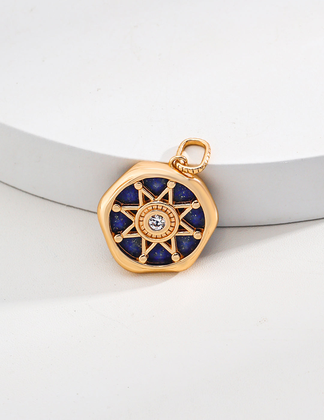 Lapis Lazuli Starburst Pendant Necklace