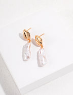 Biwa Baroque Pearl Drop Earrings