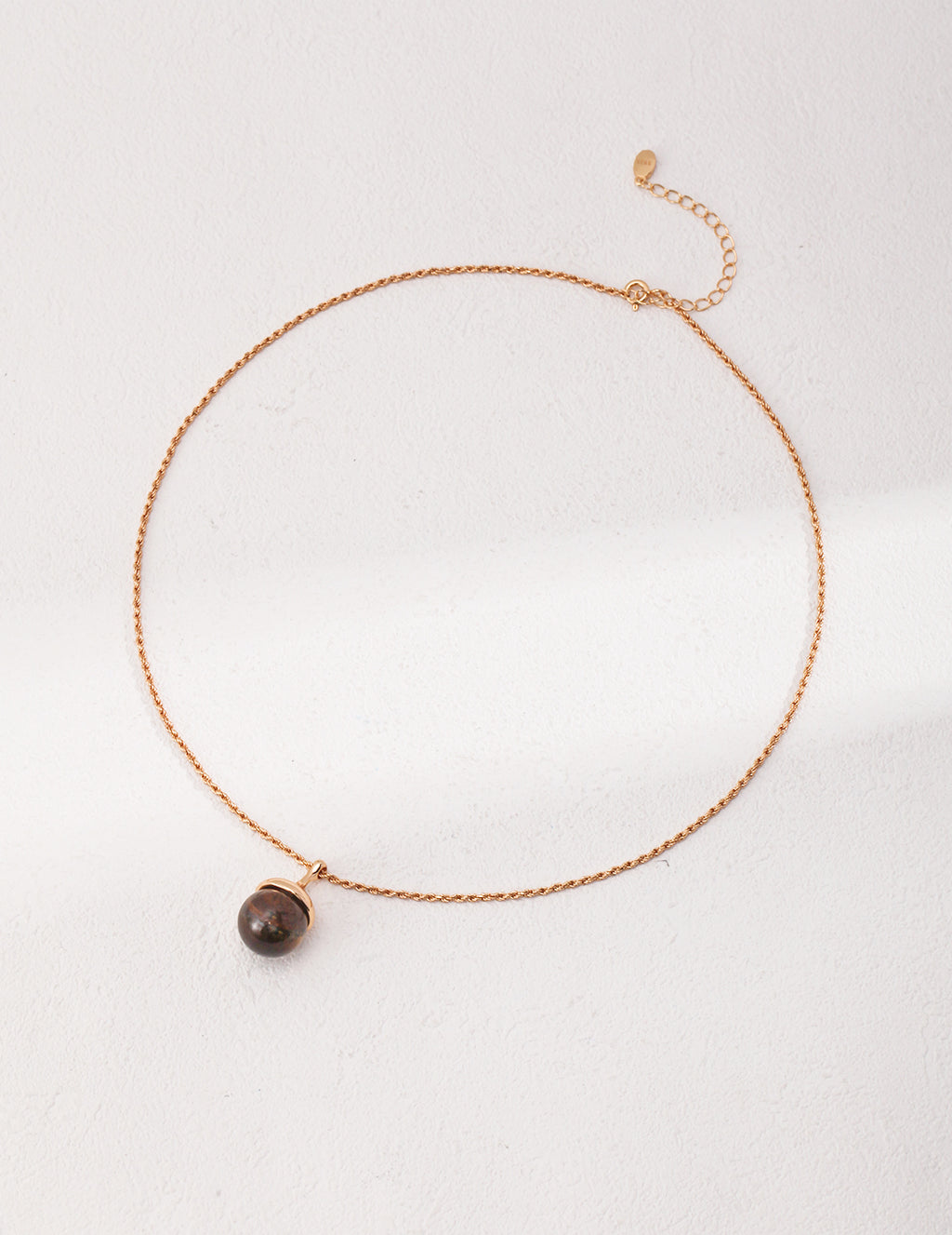 Twisted Chain Ball Pendant Necklace