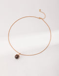 Twisted Chain Ball Pendant Necklace