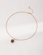Twisted Chain Ball Pendant Necklace