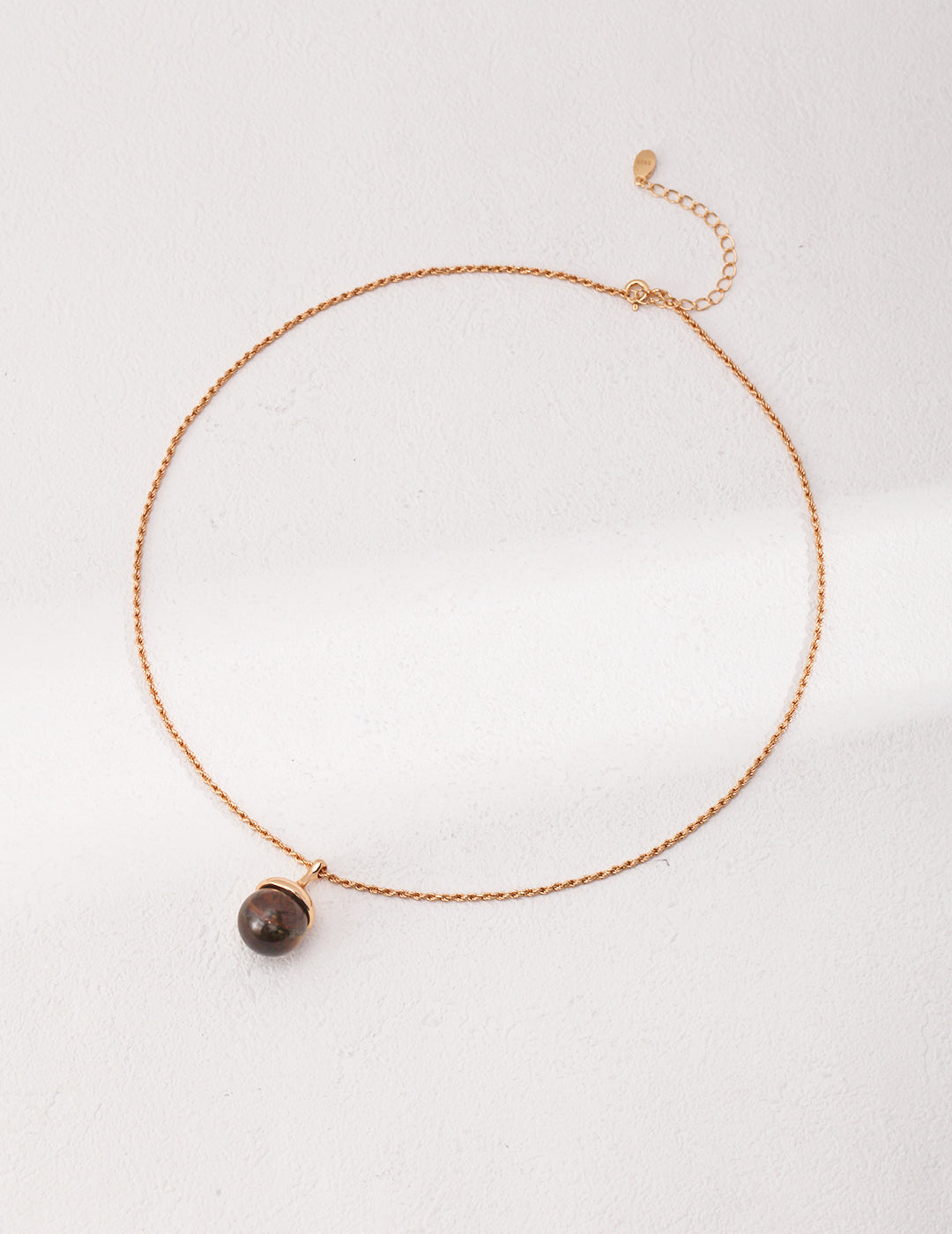 Twisted Chain Ball Pendant Necklace