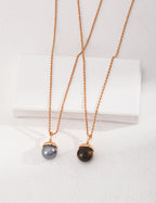 Twisted Chain Ball Pendant Necklace