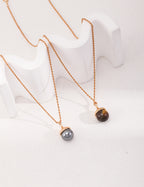 Twisted Chain Ball Pendant Necklace