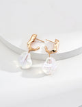 Baroque Pearl Geometric Drop Earrings