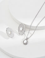 Filigree MOP Jewelry Set (Silver)