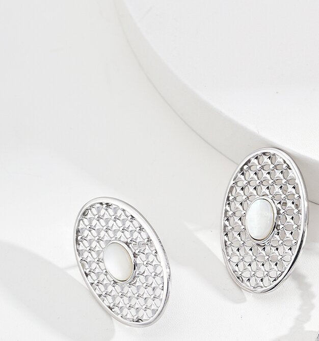 Filigree MOP Jewelry Set (Silver)