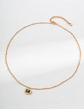 Emerald Green CZ Satellite Chain Necklace