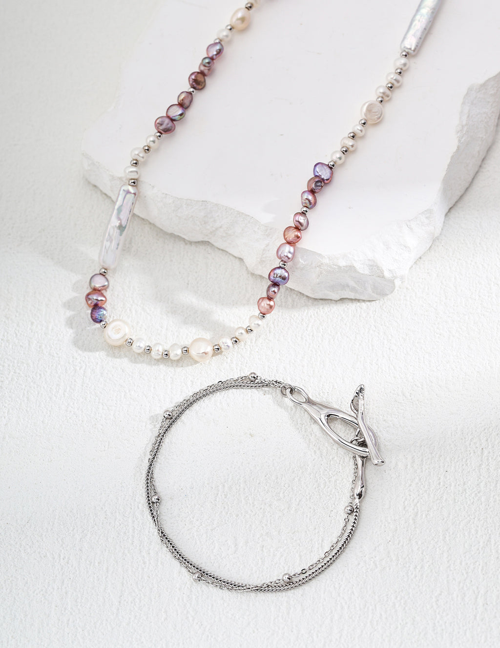 Multicolor Baroque Pearl Beaded Necklace