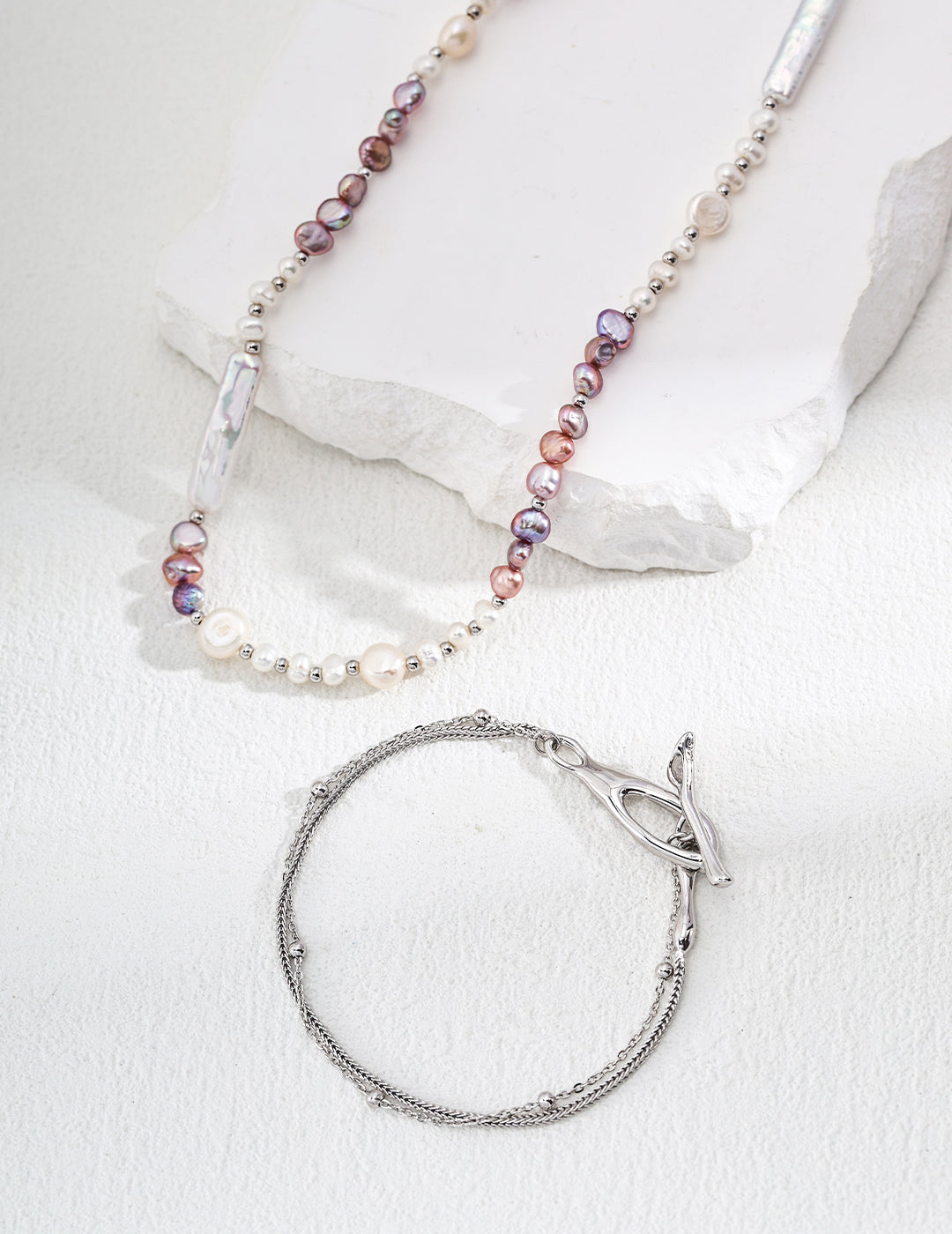 Multicolor Baroque Pearl Beaded Necklace