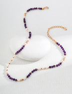 Amethyst & Pearl Gold Jewelry Trio