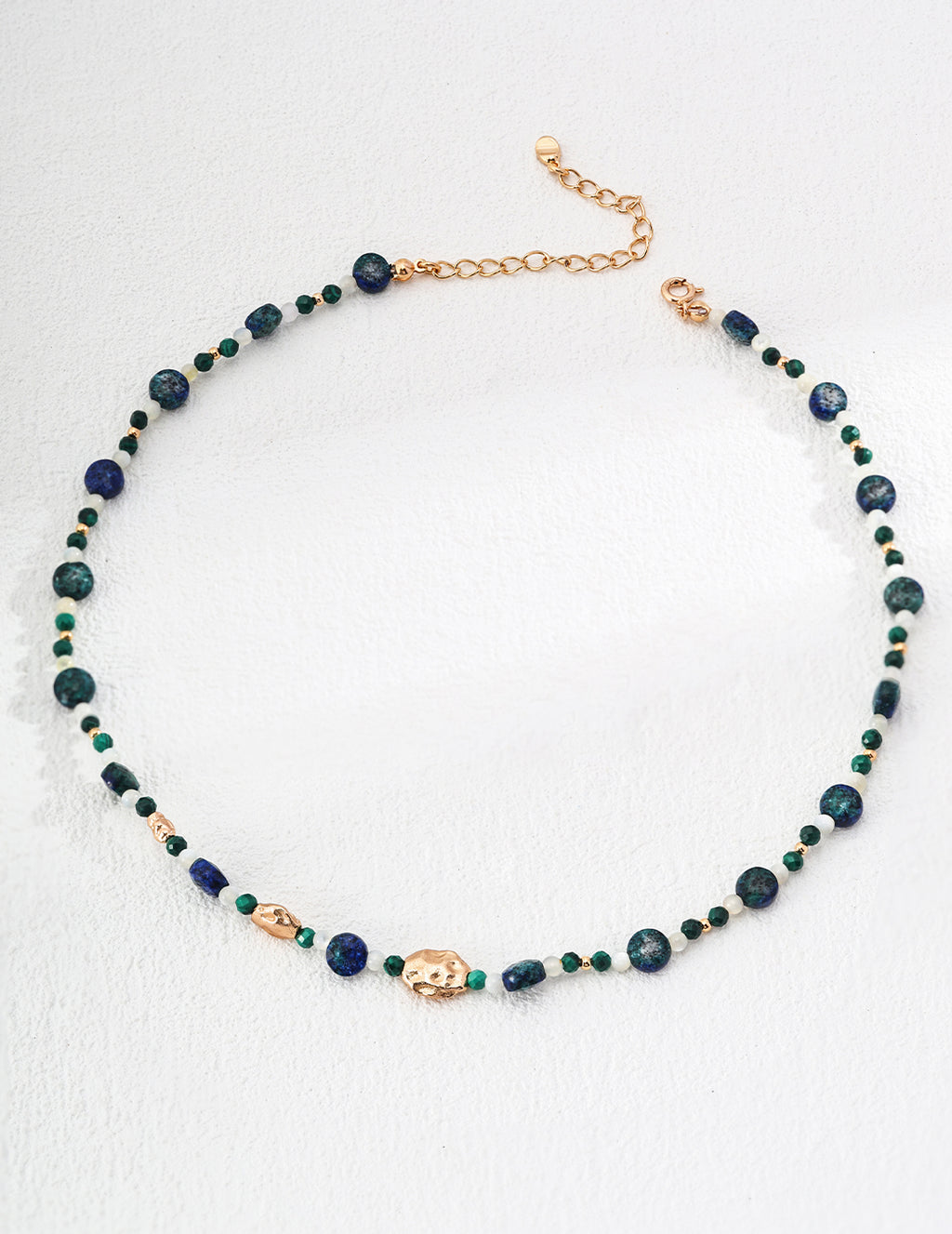 Lapis Lazuli & Malachite Beaded Necklace