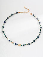 Lapis Lazuli & Malachite Beaded Necklace