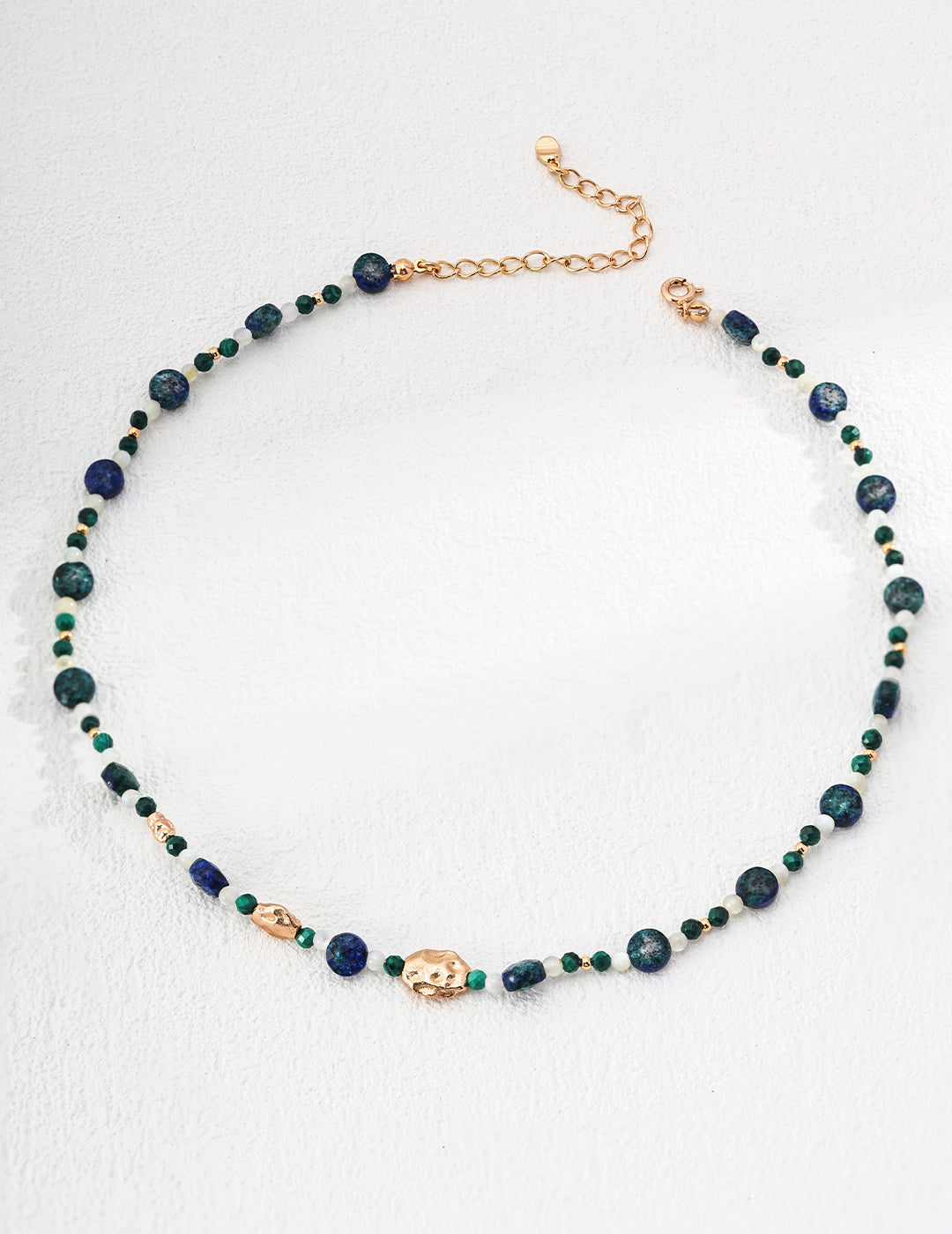 Lapis Lazuli & Malachite Beaded Necklace