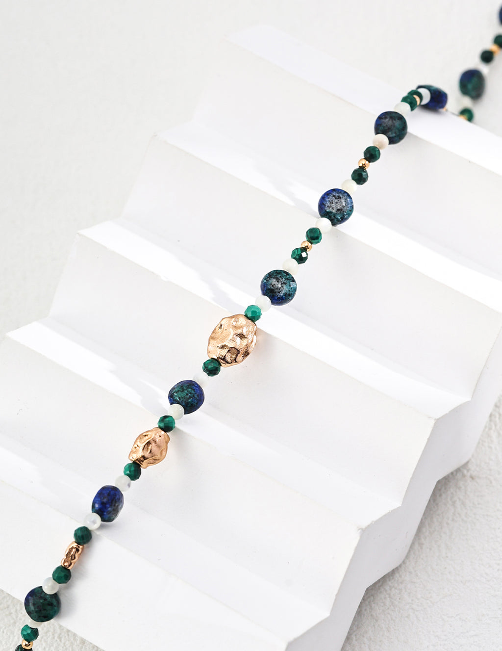Lapis Lazuli & Malachite Beaded Necklace