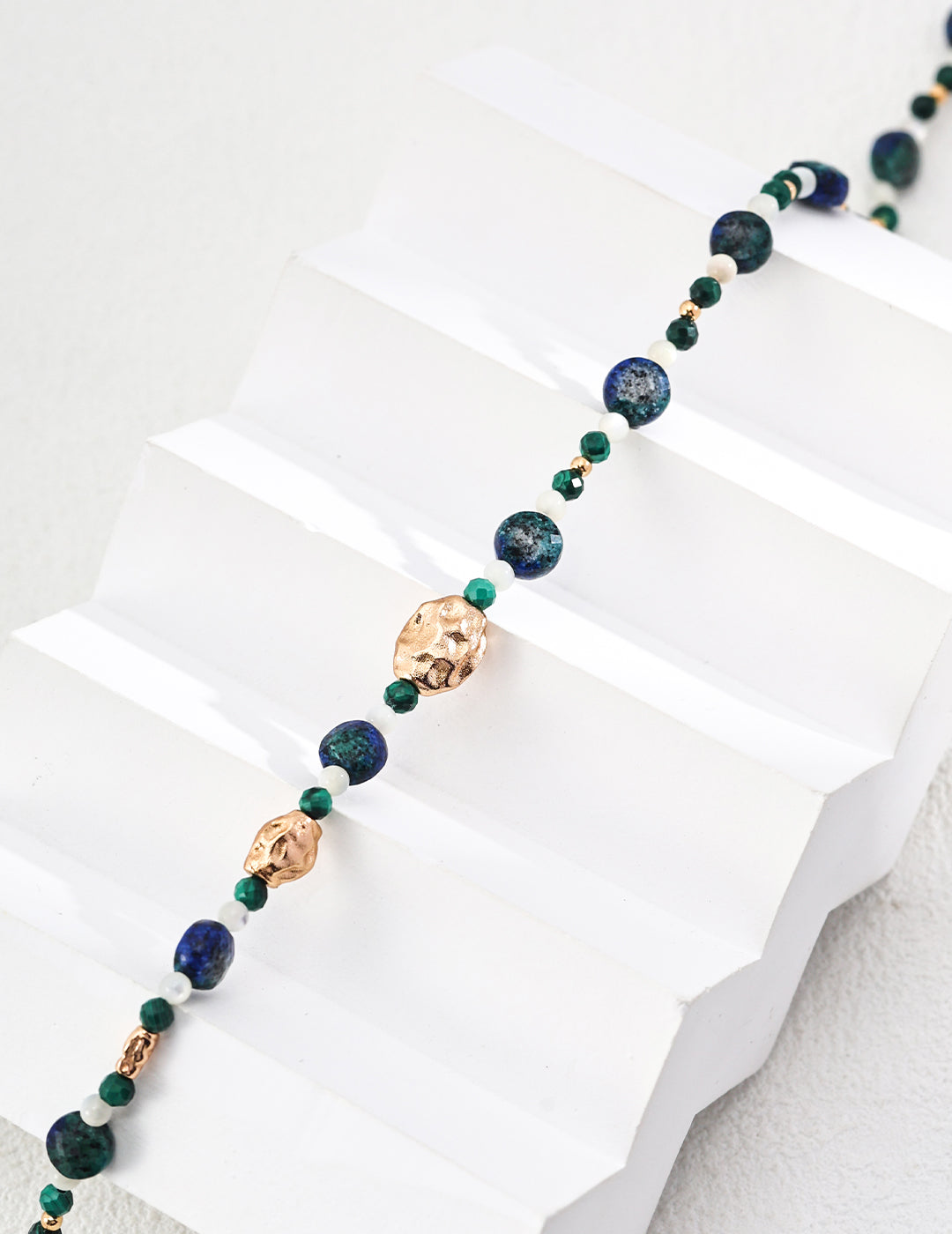 Lapis Lazuli & Malachite Beaded Necklace