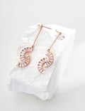 Spiral Crystal & Pearl Drop Earrings