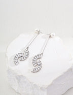 Spiral Crystal & Pearl Drop Earrings