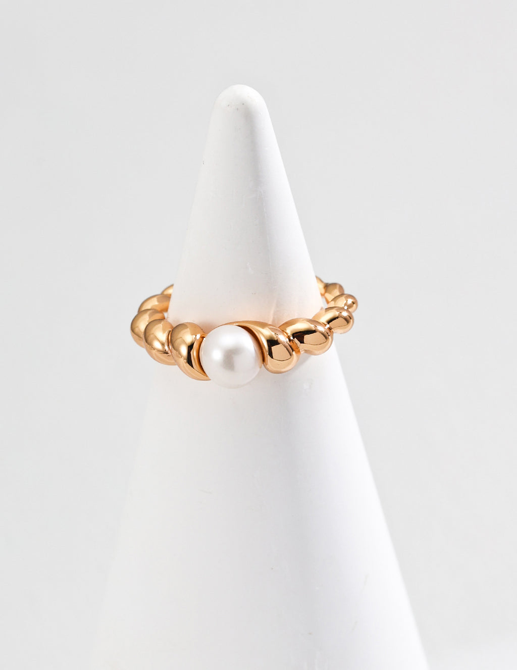 Silver /Gold Natural  Pearl Open Ring