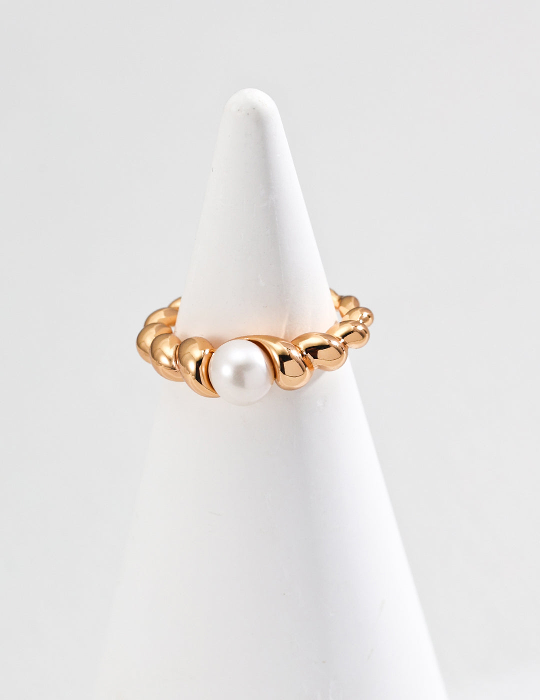 Silver /Gold Natural  Pearl Open Ring