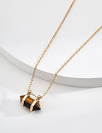 Gold Rough Stone Tiger Eye Matching Ear & Neck Set