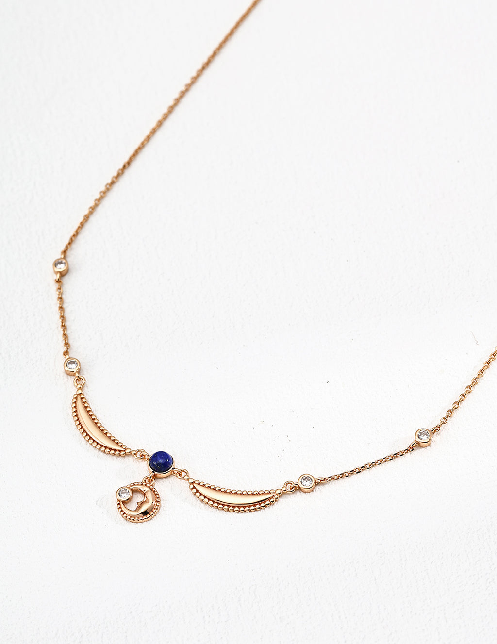 Gold Lapis Pearl Beaded Charm Bracelet/Necklace