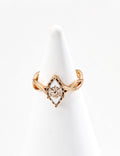 Boho Evil Eye Flower Open Ring