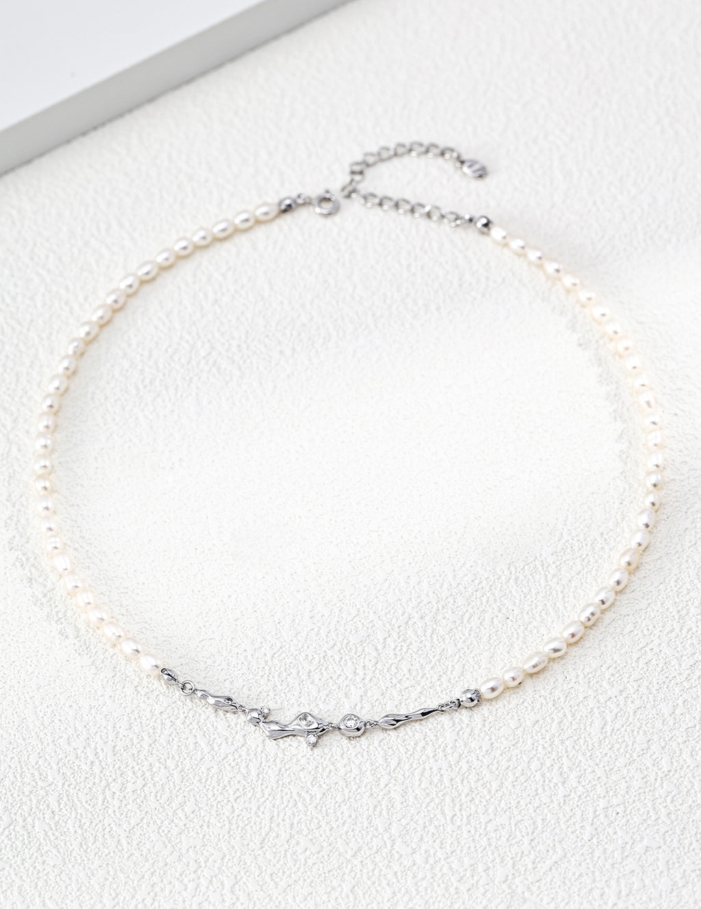 Gold Vine Diamond Baroque Pearl Necklace
