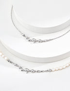 Gold Vine Diamond Baroque Pearl Necklace