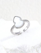 Mother-of-Pearl Lucky Gourd Open Ring