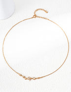 Golden Stream Delicate Clavicle Necklace