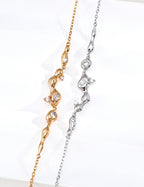 Golden Stream Delicate Clavicle Necklace