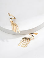 Elegant Wing Tassel Earrings
