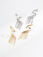 Elegant Wing Tassel Earrings