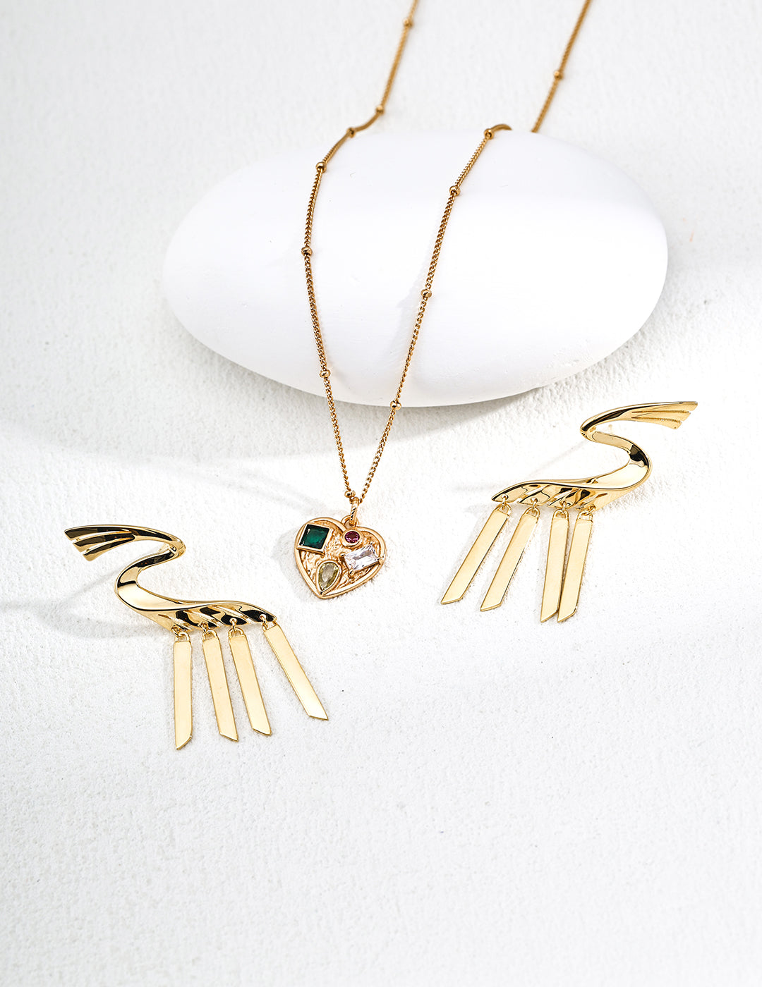 Elegant Wing Tassel Earrings