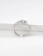 Twisted Glow Open Adjustable Ring