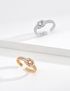Twisted Glow Open Adjustable Ring