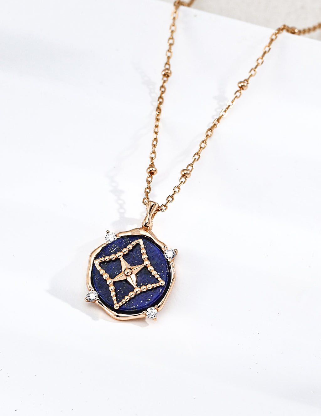 Starry Compass Lapis Necklace