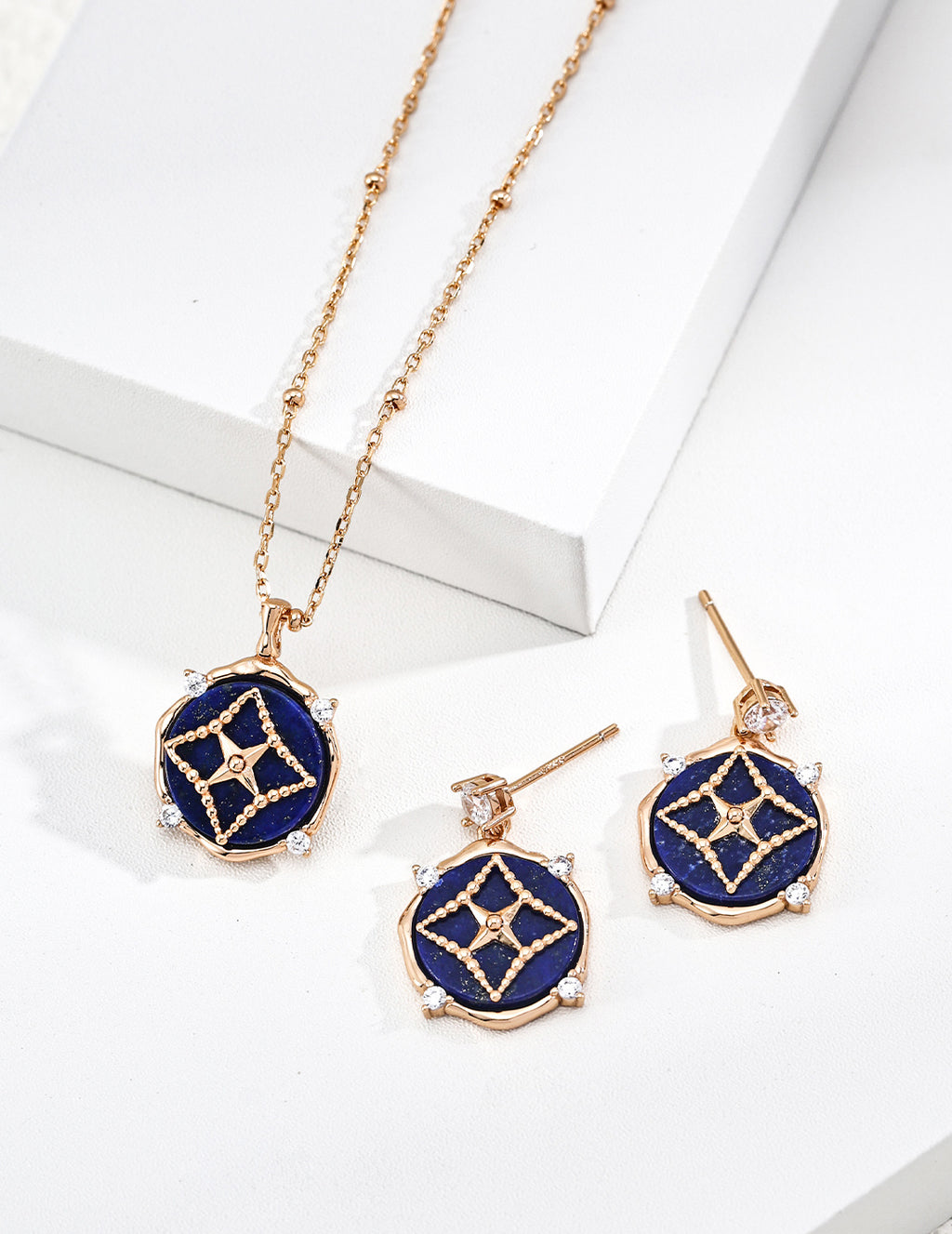 Starry Compass Lapis Necklace