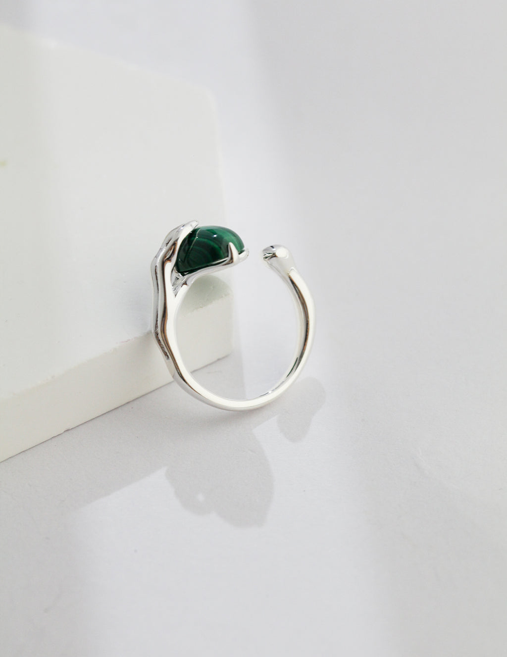 Wing Malachite Open Ring